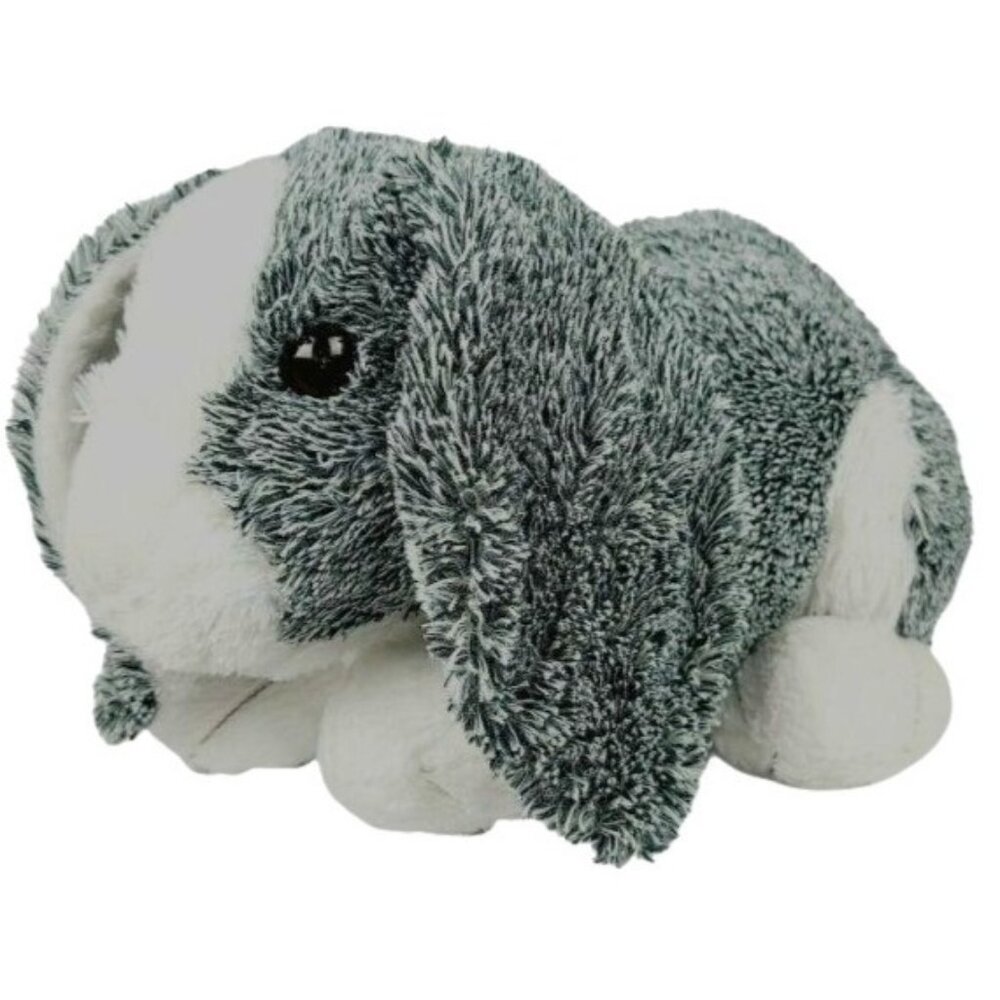 Bunny Rabbit Plush Gray White Realistic Easter Hare Large Stuffed Animal Toy